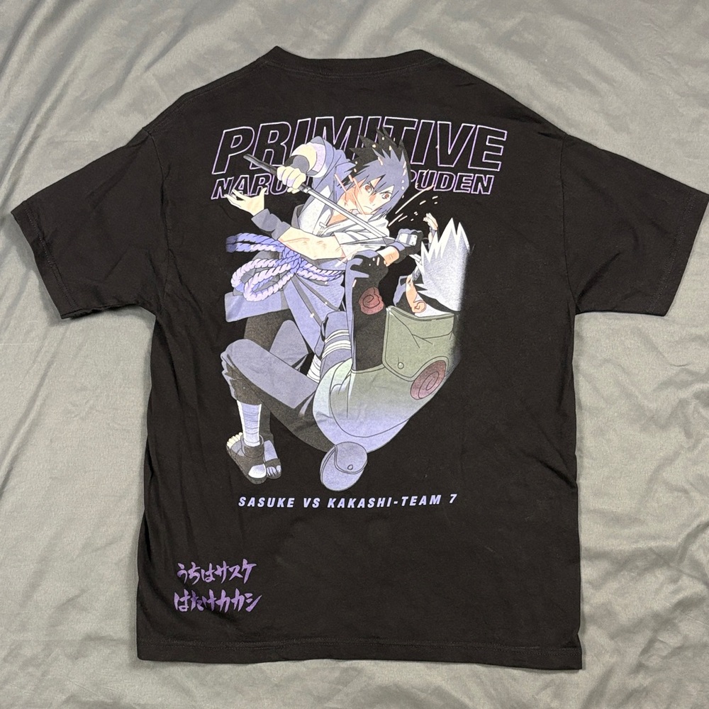 Naurto Shippuden Primitive | Men's Large Cotton T-Shirt